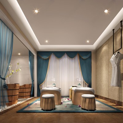 中式美容院3D模型下载